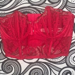 VICTORIA’S SECRET RED DREAM ANGELS BUSTIER